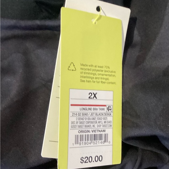 All in Motion Longline Bra Tank Women’s 2X New With Tag - Picture 8 of 8